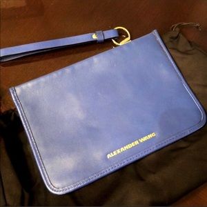 ALEXANDER WANG Cobalt Blue Wristlet Excellent Cond
